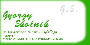 gyorgy skolnik business card